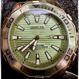 Invicta Diver Meridian NWT Men’s Watch Brand New 46mm Gold